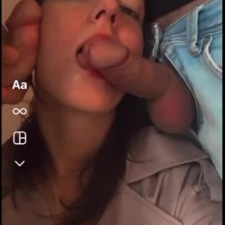 Instagram girl gets double facial from two cocks